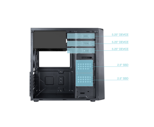 TooQ Caja Semitorre ATX “PRISMA ULTRA” Negra