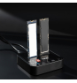 TooQ Docking Station USB-C 3.2 Gen 2 Dual Bay para SSD M.2 NGFF/NVMe Clonador, Negro