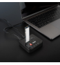 TooQ Docking Station USB-C 3.2 Gen 2 Dual Bay para SSD M.2 NGFF/NVMe Clonador, Negro