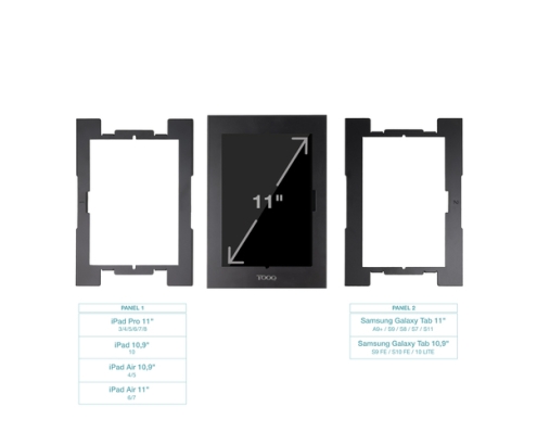 TooQ Marco Antirrobo para Tablets de 11”, Negro