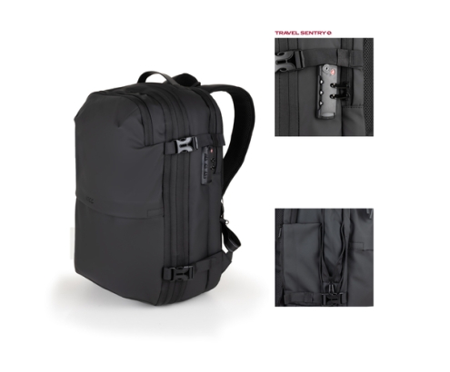 TooQ Mochila de viaje con sistema de compresión al vacío y bomba de aire