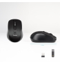 TooQ Ratón inalámbrico, 1600 DPI, 4 botones, Negro