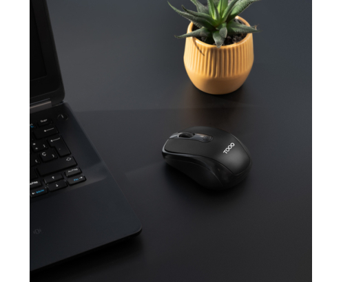 TooQ Ratón inalámbrico, 1600 DPI, 4 botones, Negro