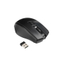 TooQ Ratón inalámbrico, 1600 DPI, 4 botones, Negro