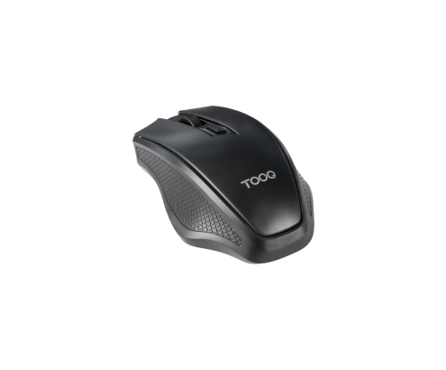 TooQ Ratón inalámbrico, 1600 DPI, 4 botones, Negro