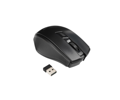 TooQ Ratón inalámbrico, 1600 DPI, 4 botones, Negro
