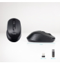 TooQ Ratón inalámbrico, 1600 DPI, 4 Botones, Negro