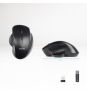 TooQ Ratón Inalámbrico Ergonómico 1600 DPI, 6 botones, Negro
