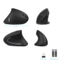 TooQ Ratón Inalámbrico Ergonómico Vertical 3200 DPI, 6 botones, Negro