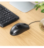 TooQ Ratón óptico con cable USB, 1000 DPI