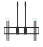TooQ Soporte de Techo Extensible con doble mástil para Pantallas 60”-120