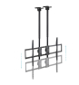 TooQ Soporte de Techo Extensible con doble mástil para Pantallas 60”-120