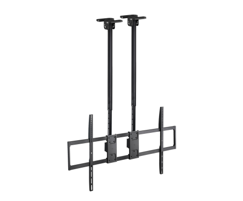 TooQ Soporte de Techo Extensible con doble mástil para Pantallas 60”-120