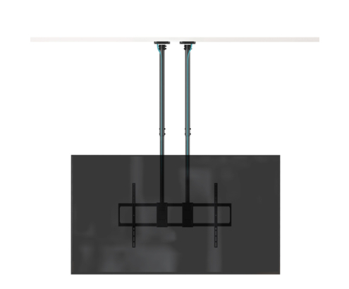 TooQ Soporte de Techo Extensible con doble mástil para Pantallas 60”-120