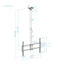 TooQ Soporte de Techo Extensible para Pantallas 50