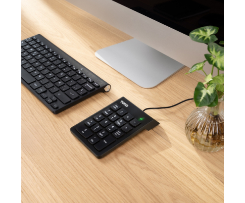 TooQ Teclado numérico USB, 19 teclas, Negro