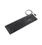 TooQ Teclado silencioso USB, 105 teclas, Negro