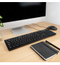 TooQ Teclado silencioso USB, 105 teclas, Negro