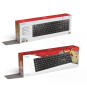 TooQ Teclado silencioso USB, 105 teclas, Negro