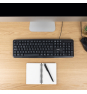 TooQ Teclado USB, 104 teclas, Negro