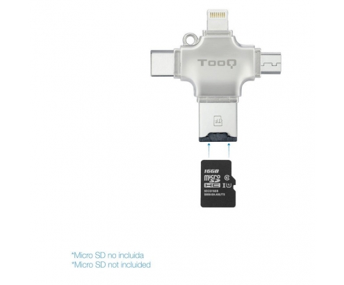TOOQ TQR-4001 LECTOR TARJETAS EXTERNO USB 4 EN 1