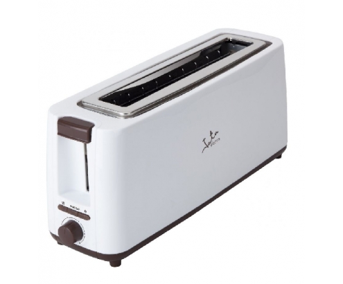 TOSTADOR DE PAN JATA 900W RANURA ANCHA 40MM 6 POSICIONES TOSTADO FUNCIN DESCONGELACIN CUERPO TOQUE FRÍO GRIS TT579