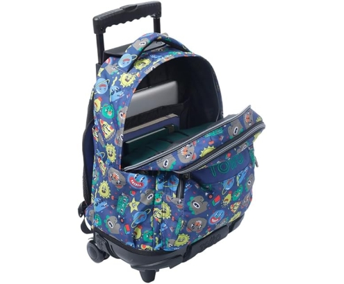 Totto Mochila Esccolar con ruedas Renglones Tello