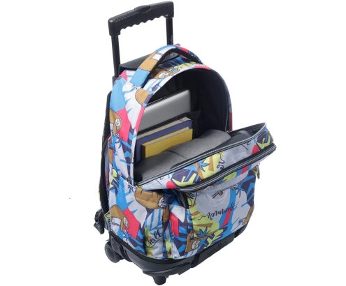 Totto Mochila Escolar con ruedas Renglones Lazel