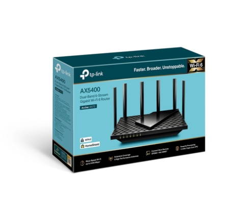 TP-Link Archer AX72 router inalámbrico Gigabit Ethernet Doble banda (2,4 GHz / 5 GHz) Negro