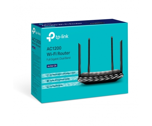 TP-LINK Archer C6 Router inalámbrico Ethernet rápido Doble banda (2,4 GHz / 5 GHz) Blanco