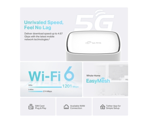TP-Link Archer NX210 router inalámbrico Gigabit Ethernet Doble banda (2,4 GHz / 5 GHz) 5G Blanco