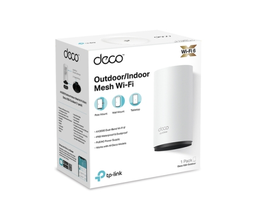TP-Link Deco X50-Outdoor Doble banda (2,4 GHz / 5 GHz) Wi-Fi 6 (802.11ax) Blanco 1 Interno