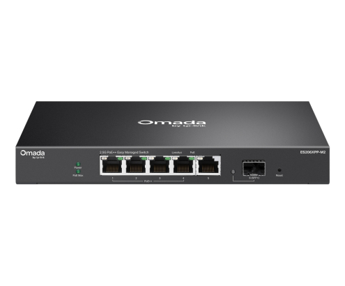 TP-Link ES206XPP-M2 switch Gestionado L2 2.5G Ethernet (100/1000/2500) Energía sobre Ethernet (PoE) Montaje en pared/escritorio Negro