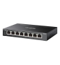 TP-Link Omada ES208GP switch Gestionado L2 Gigabit Ethernet (10/100/1000) Energía sobre Ethernet (PoE) DIN rail Negro