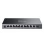 TP-Link Omada ES210GP switch Gestionado L2 Gigabit Ethernet (10/100/1000) Energía sobre Ethernet (PoE) DIN rail Negro