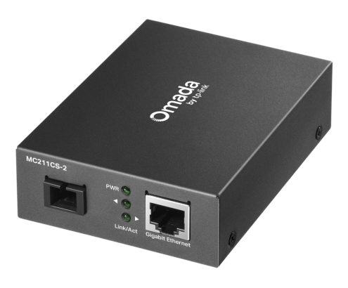 TP-Link Omada MC211CS-2 convertidor de medio 1000 Mbit/s 1310 nm Monomodo Negro