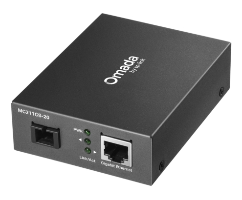 TP-Link Omada MC211CS-20 convertidor de medio 1000 Mbit/s 1310 nm Monomodo Negro