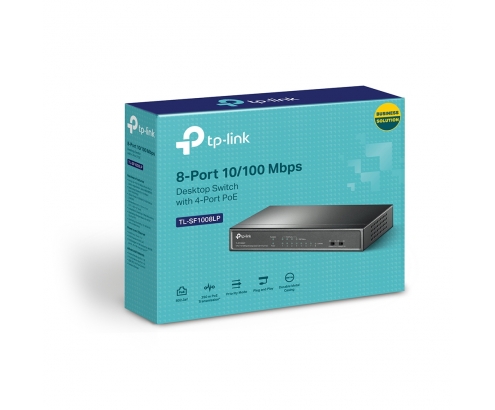 TP-LINK switch No administrado Fast Ethernet (10/100) EnergÍ­a sobre Ethernet (PoE) Negro