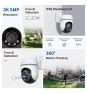 TP-Link Tapo TC43(EU) V2 Esférico Cámara de seguridad IP Interior y exterior 2880 x 1620 Pixeles Techo/Pared/Poste