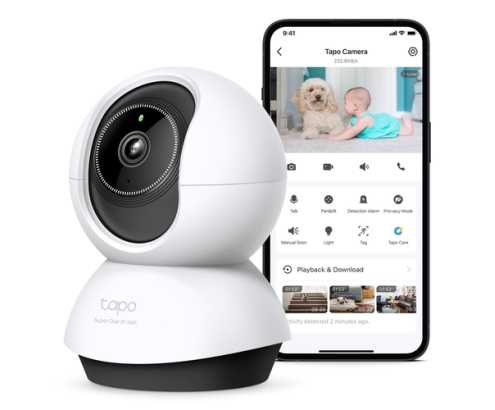 TP-Link Tapo TC74 cámara de vigilancia Bombilla Cámara de seguridad IP Interior 2880 x 1620 Pixeles Techo/Escritorio