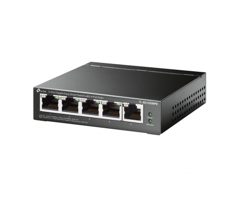 TP-Link TL-SG105MPE switch L2 Gigabit Ethernet (10/100/1000) EnergÍ­a sobre Ethernet (PoE) Negro