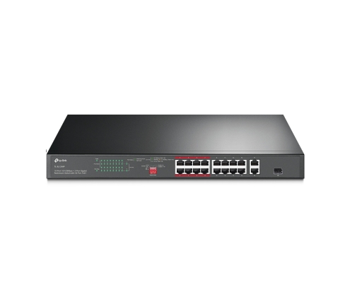 TP-Link TL-SL1218P switch No administrado Gigabit Ethernet (10/100/1000) Energía sobre Ethernet (PoE) 1U Negro