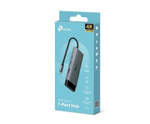 TP-Link UH7020C hub de interfaz USB 3.2 Gen 1 (3.1 Gen 1) Type-C 5000 Mbit/s