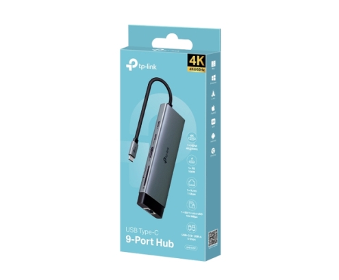 TP-Link UH9120C hub de interfaz USB 3.2 Gen 1 (3.1 Gen 1) Type-C 5000 Mbit/s