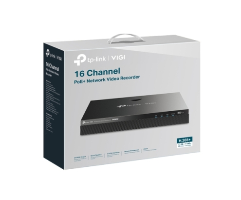 TP-Link VIGI VIGINVR2016H-16MP4TB Grabadore de vídeo en red (NVR) Negro
