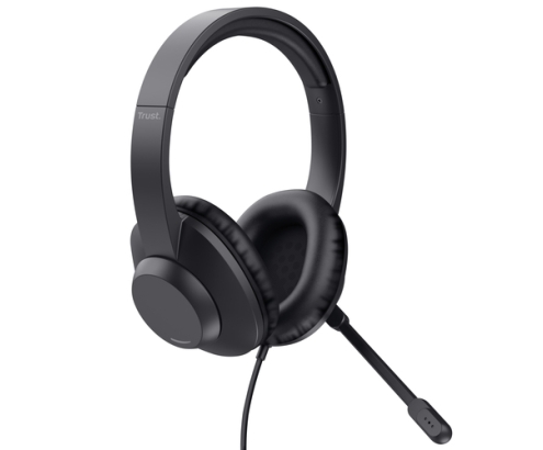 Trust Ayda Max Auriculares Alámbrico Diadema Oficina/Centro de llamadas Negro
