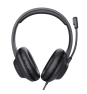 Trust Ayda Max USB Auriculares Alámbrico Diadema Oficina/Centro de llamadas USB Type-C / USB Type-A Negro