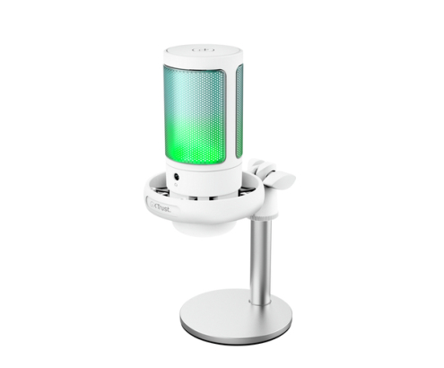 Trust GXT 238W Auron Gris, Blanco Micrófono para crear podcasts