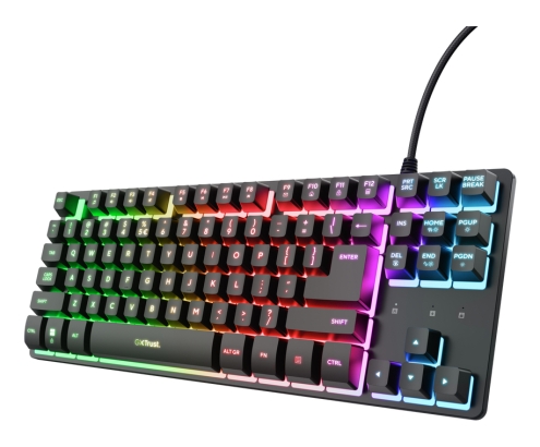 Trust GXT 833 Thado TKL teclado Juego USB QWERTY Español Negro