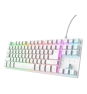 Trust GXT 833W Thado TKL teclado Juego USB QWERTY Español Blanco